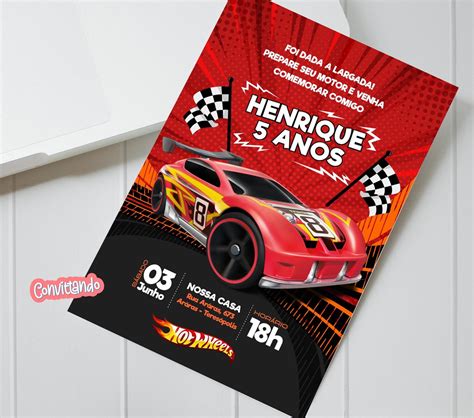 Convite Digital Hot Wheels Elo Produtos Especiais