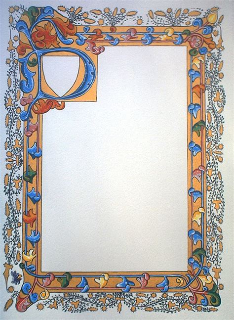 Blank Aoa Illuminated D Illumination Art Illuminated Manuscript Art