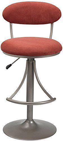 Swivel Counter Stool With Flame Suede Seat Adjustable Bar Stools