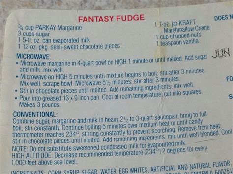 Original Fantasy Fudge Recipe With Butter