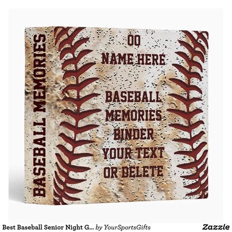 Best Baseball Senior Night Gifts Baseball Binder | Zazzle in 2024 ...