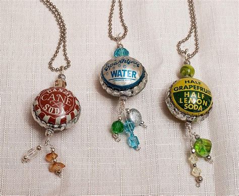 Bottle Cap Jewelry | Visual Arts | Bottle cap jewelry, Bottle cap ...