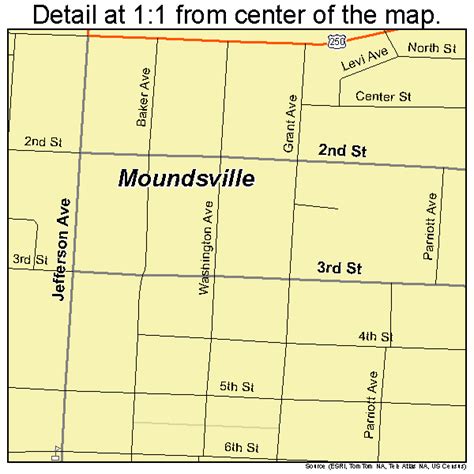 Moundsville West Virginia Street Map 5456020