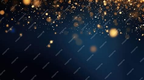 Premium Photo | Gold and blue glitter with bokeh light background