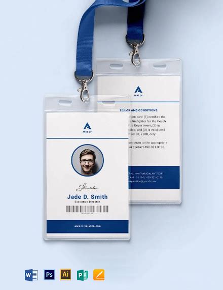 FREE Corporate ID Card Template - Download in Word, Google Docs ...