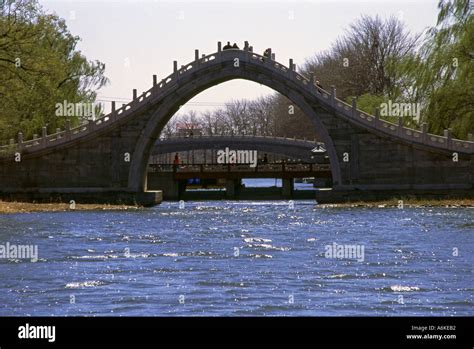 Jade Belt Bridge Over Kunming Lake Summer Palace Unesco World Heritage