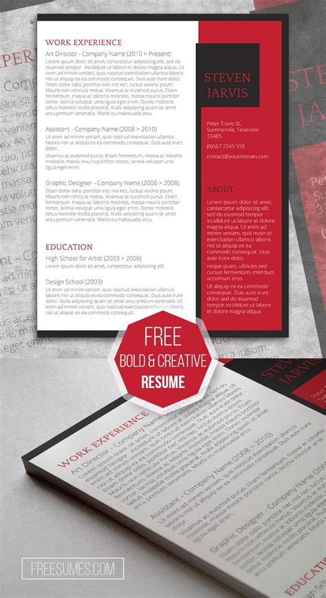 An Unconventional Cv Template Giveaway Avant Garde Freesumes Cv