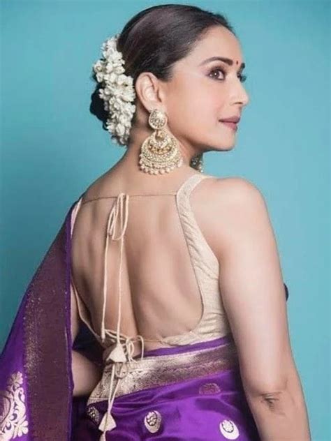 15 Hot Photos Of Madhuri Dixit In Backless Sarees SpideyPosts