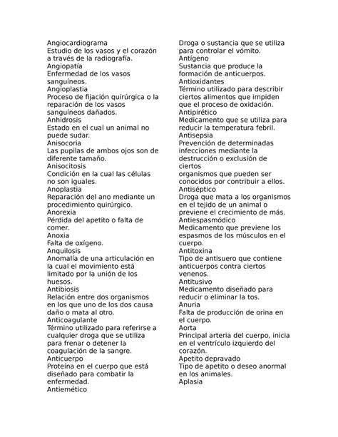 Guía de Vocabulario Veterinario Aprende los términos esenciales