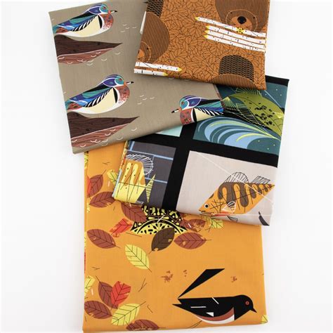 Charley Harper For Birch Organic Fabrics Lakehouse Vol Wood Duck