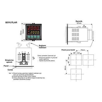 ETM742 230VAC 72x72mm Dijital Zaman Rölesi Timer ENDA Doğuş Elektrik