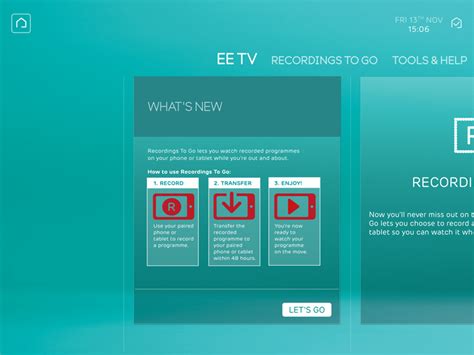 Download the EE TV app to my Android tablet