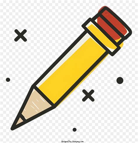 Jaune Crayon Gamme Rouge Fl Che Png Jaune Crayon Gamme Rouge