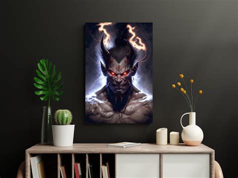 Japan Oni Demon Canvas Print Japanese Oni Demon Art Canvas Print Gift ...