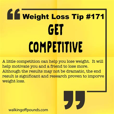 Weight loss tip: Get Competitive – Walking Off Pounds