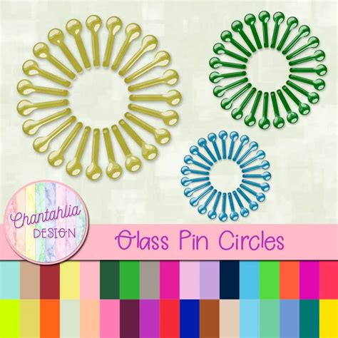 Glass Pin Circles Chantahlia Design