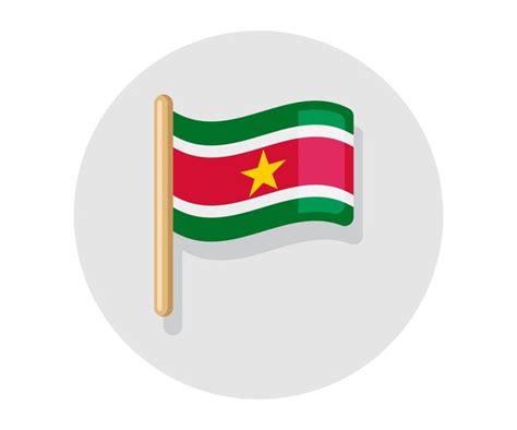 Vector Que Agita La Bandera De Surinam Vector Premium