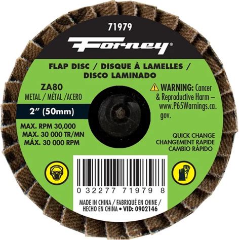 Forney Industries For Quick Change Flap Disc Grit In