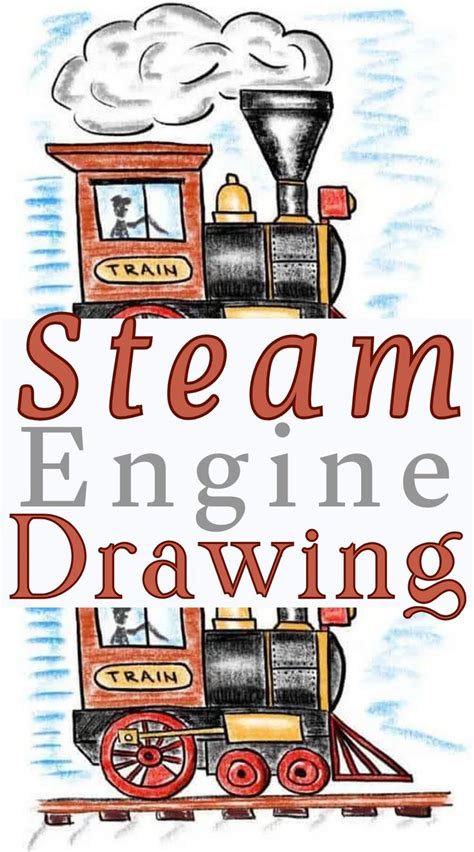 Steam Engine Train Drawing Easy lesson