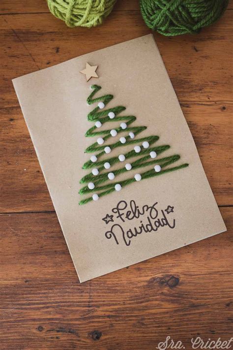 40 manualidades de Navidad fáciles y rápidas de hacer Christmas card