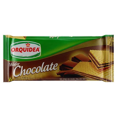 Biscoito Wafer Recheio Chocolate Orquídea Pacote 120g Supermercado