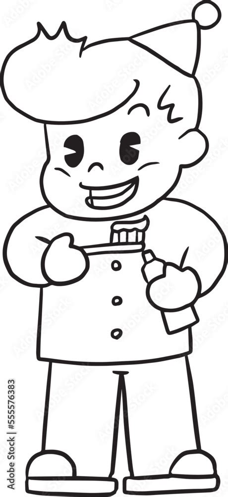 tooth brush cartoon doodle kawaii anime coloring page cute illustration ...