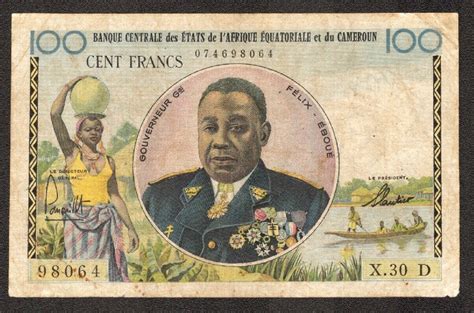 EQUATORIAL AFRICAN STATES 100 Francs 1961