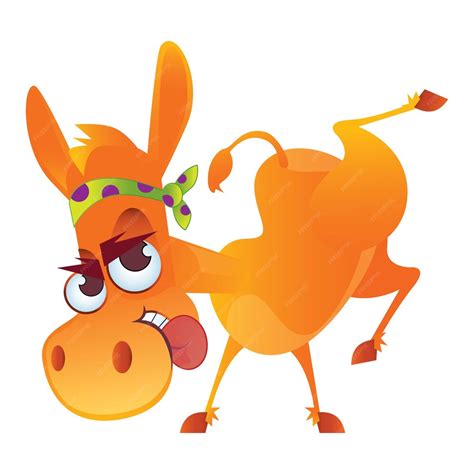 Premium Vector | Angry donkey vector