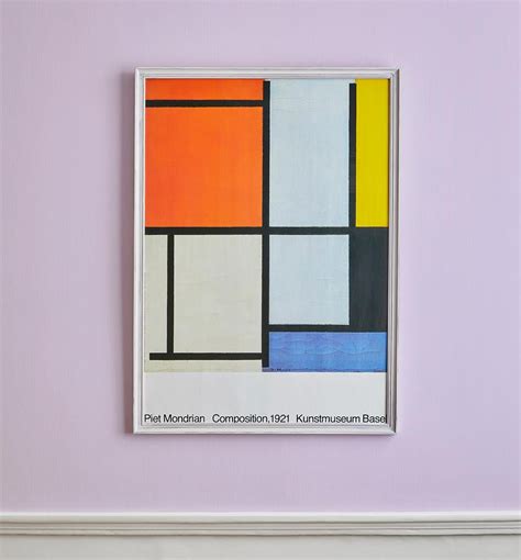 Vintage Piet Mondrian Kunstmuseum Basel Exhibition Poster Switzerland