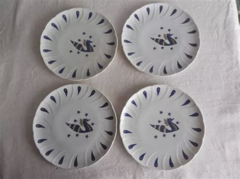 4 ASSIETTES AIR FRANCE AVION CONCORDE décor de Picart le Doux EUR 43 50