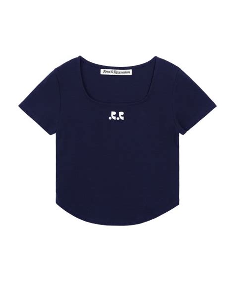 Musinsa公式 Restandrecreation Rr Square Neck Topnavy