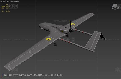 Bayraktar Tb2无人机3dmax模型 飞行器模型下载 摩尔网cgmol