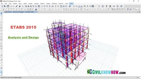 Etabs 2015 Tutorial 4 Analysis And Design Youtube