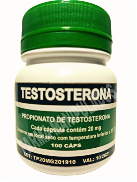 Propionato De Testosterona 20mg 100 Cápsulas Farma Manipulados