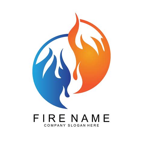 Burning Flame Logo Design Product Brand Icon Illustration 9393175