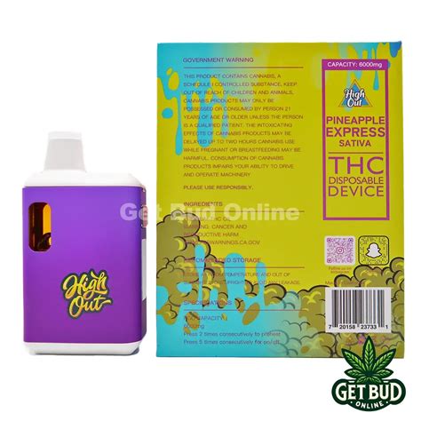 High Out Pineapple Express Disposable Vape 6000mg 🔥🔥 Get Bud Online Usa