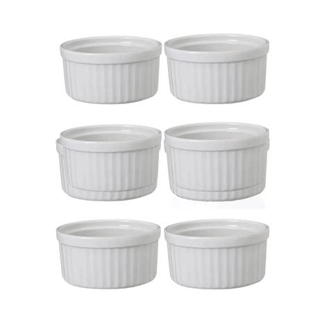 Ramekin De Porcelana Pote Bowl Finger Food Canelado Ml Ramequim