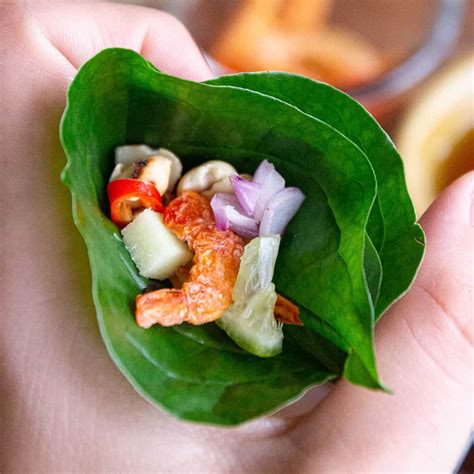 Easy Miang Kham Thai Betel Leaf Salad Bites Wandercooks