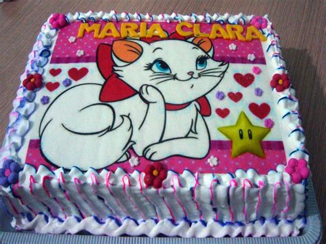 Bolo Da Gatinha Marie Quadrado - Bolo Quadrado Gata Marie | ZuzuBolos