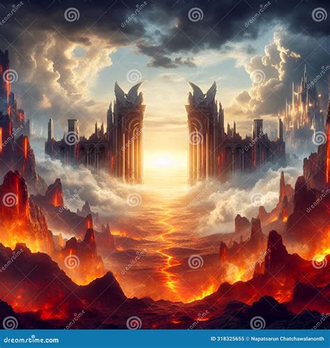 Infernal Threshold: Gateway From Hell To Heaven. Royalty-Free Stock Photography | CartoonDealer ...