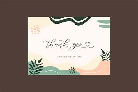 Premium Vector Aesthetic Thank You Card Landscape