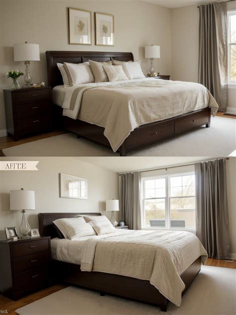 Contemporary Bedroom Makeover Before And After Bedroom Inspo