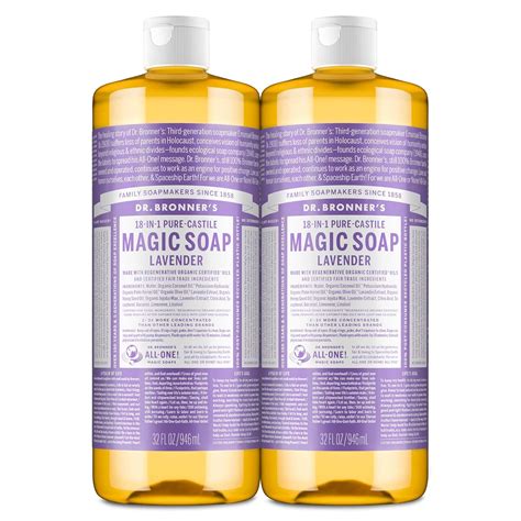 Dr Bronners Magic Soap Pure Castile Liquid Soap Lavender 32 Ounce