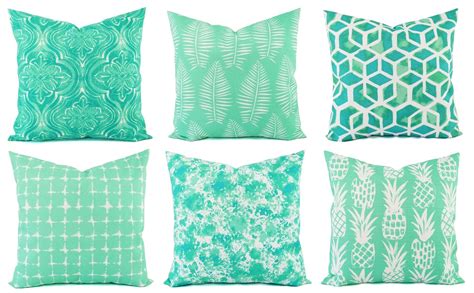 Two Indoor OUTDOOR Pillow Covers Green Pillow Cover - Etsy