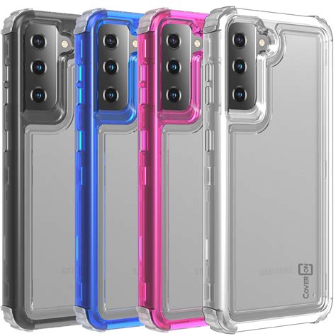 Samsung Galaxy S21 Clear Case - Full Body Tough Military Grade Shockpr – CoverON Case