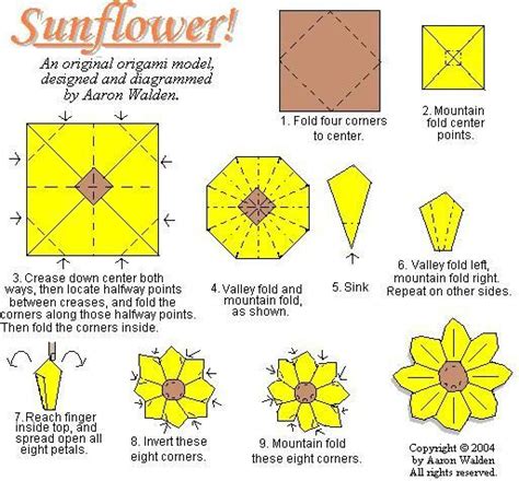 How To Make An Origami Sunflower