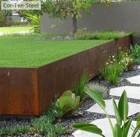 Corten Steel Retaining Wall Construction