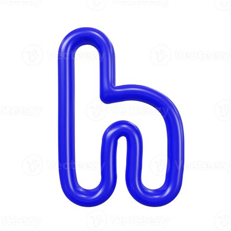 Bubble Letters H Color