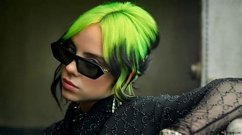 Billie Eilish Neon Green Hair