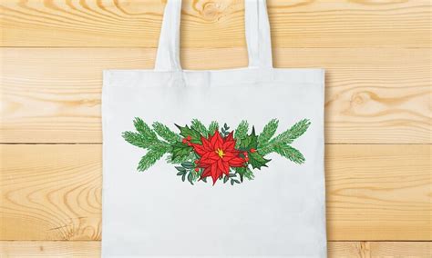 Christmas Poinsettia Embroidery Design 4 Sizes Instant Etsy